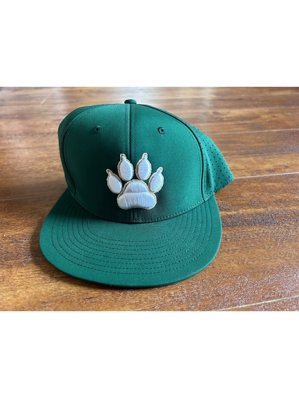 The Game Green Snapback Cap with White Paw Print